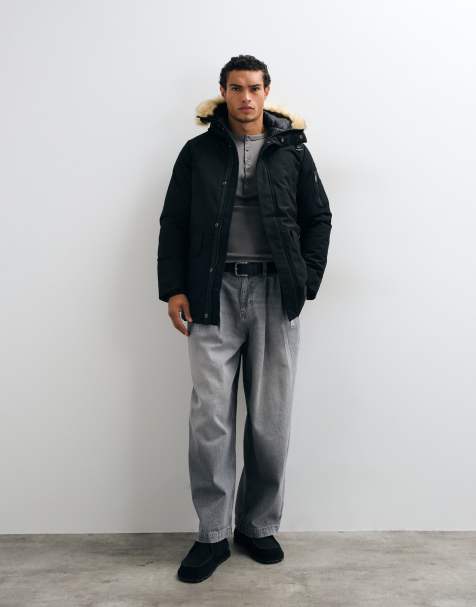 Schott parka imbottito nero - view 1
