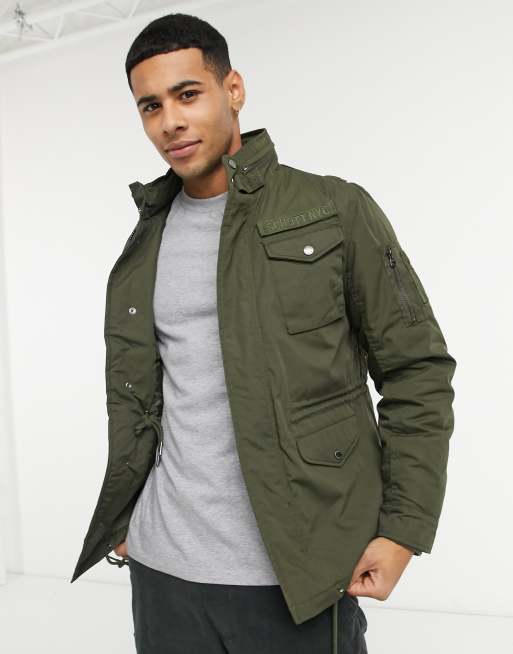 Schott parka jacket in khaki | ASOS