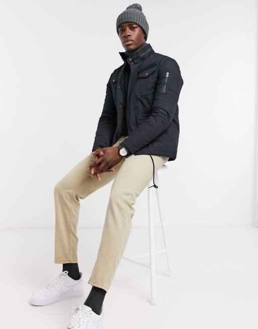 Schott navy outlet jacket