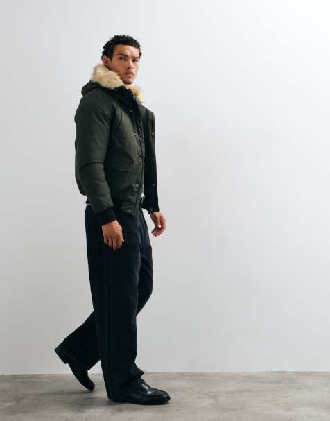 Schott parka matelassée courte kaki - view 1