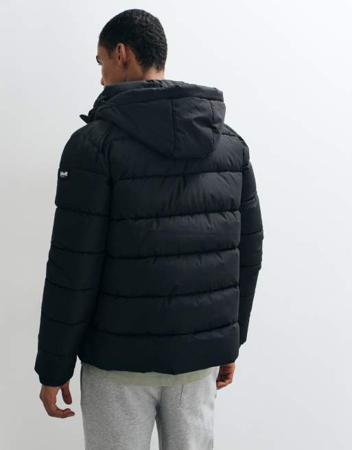 Schott piumino con cappuccio nero, 5 di 5