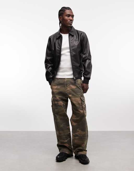 Schott - Veste avec col en cuir - Noir, 2 de 5