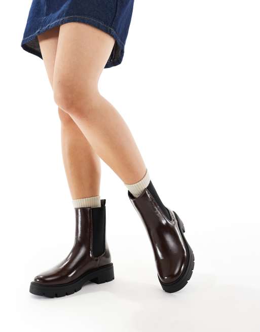 Schuh Abbie chunky chelsea boots in brown, 2 of 4