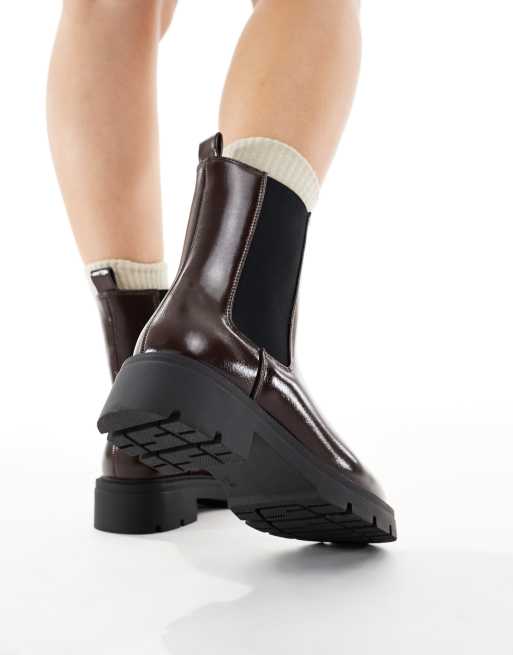 Schuh Abbie chunky chelsea boots in brown, 4 of 4