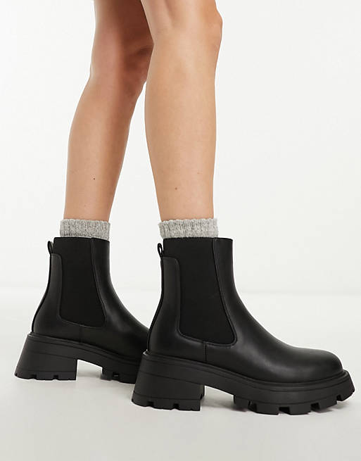 schuh Adaline chunky chelsea boots in black | ASOS