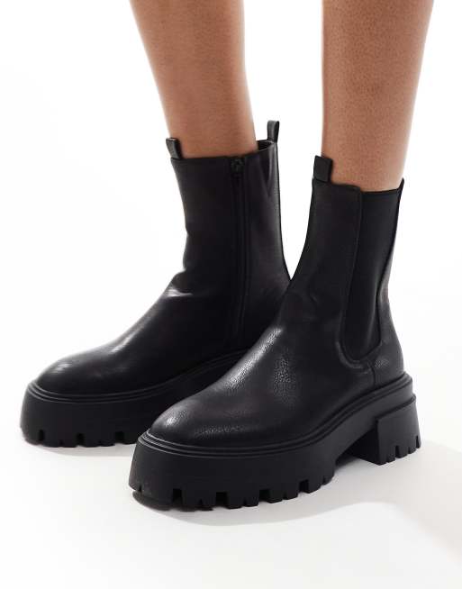 schuh – Addilyn – Svarta, grova ankelboots
