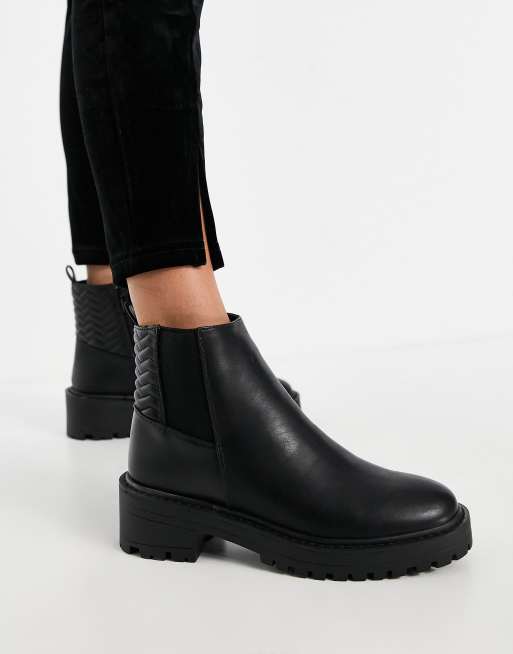 Schuh Adeline Chelsea boots met dikke zool in zwart