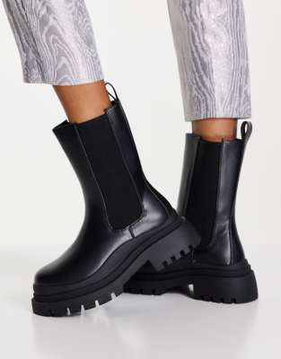 Schuh Anastasia chunky calf boot in black