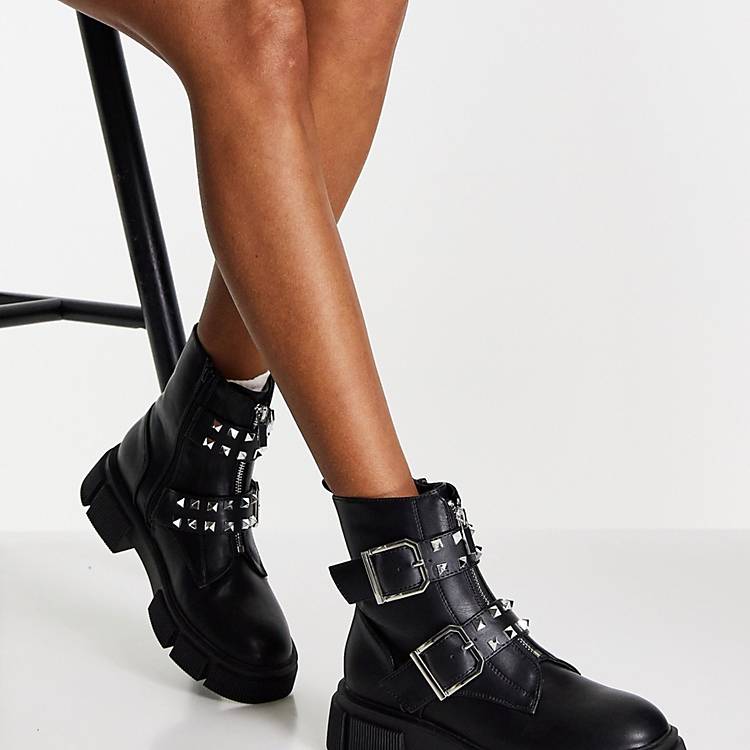 Schuh Ashanti Buckle Zip Boot Boots in Black Womens Shoes Boots Ankle boots 