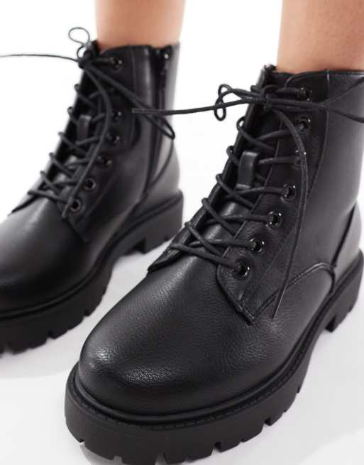 schuh - Asher - Bottines chunky à lacets - Noir, 3 de 4