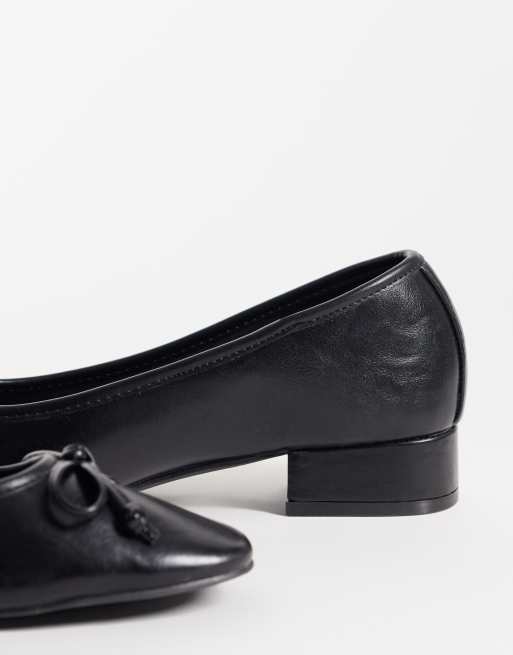 Schuh ballerinaskor med klack, svart, 4 av 4