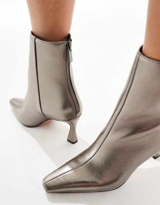 schuh - Bambi - Tinfarvede mellemhøje ankelstøvler med hæl, 4 af 4