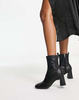 Schuh Bella Heeled Sock Boots In Black