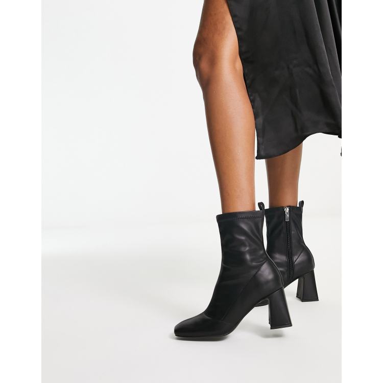 Leather skirt hotsell and sock boots