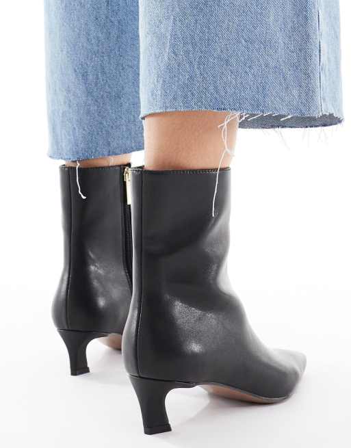 schuh – Bexley – Svarta ankelboots med spetsig tå och taxklack, 2 av 4