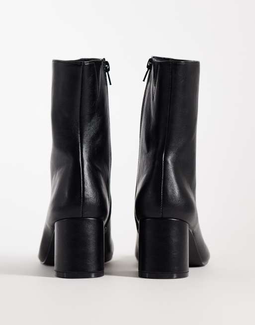Schuh Blush Stiefeletten mit rundem Absatz in Schwarz, 4 von 4