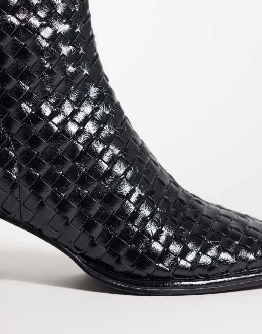 Schuh Bonnie geweven soklaarsjes in zwart, 3 van 4