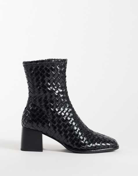 Schuh Bonnie tkane botki skarpetkowe w kolorze czarnym - view 1
