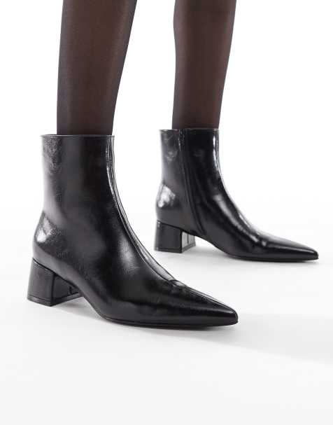 schuh - Bridget - Sorte ankelstøvler med hæl - view 1