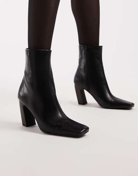 Schuh - Bryson - Bottines à talon mi-haut arrondi - Noir - view 1