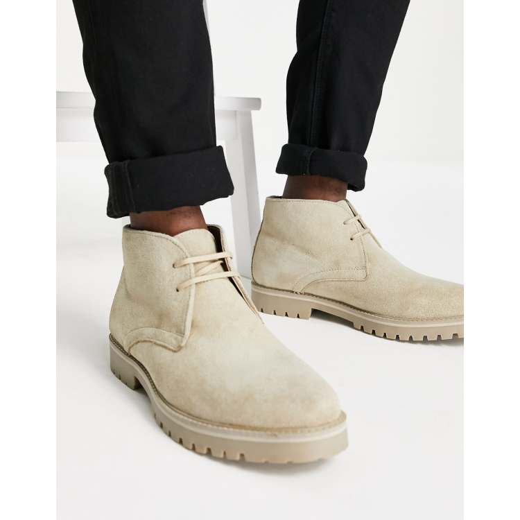 Beige desert hot sale boots