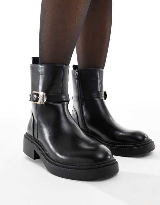 schuh – Courtney – Czarne niskie buty do kostki, 3 z 4
