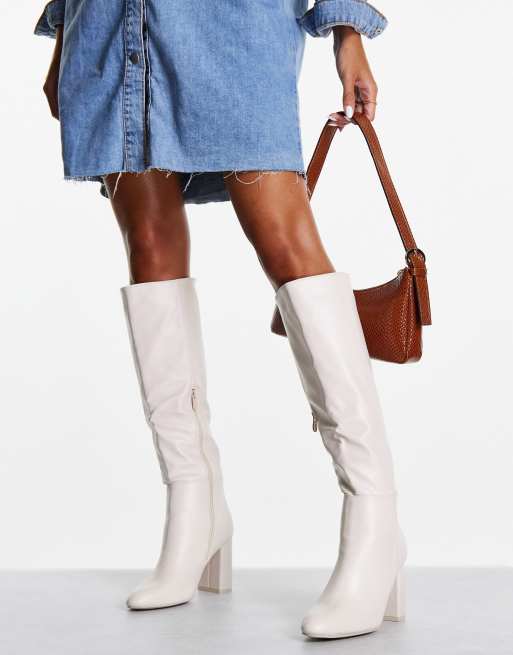 Off white 2025 knee boots