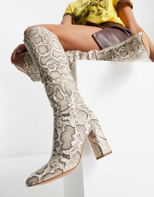 Long snake sales print boots