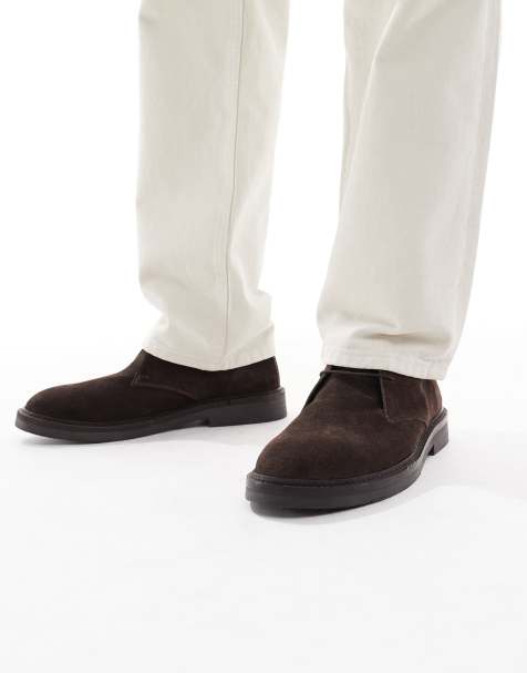 Schuh Dale chunky lace-up shoes in chocolate suede - view 1