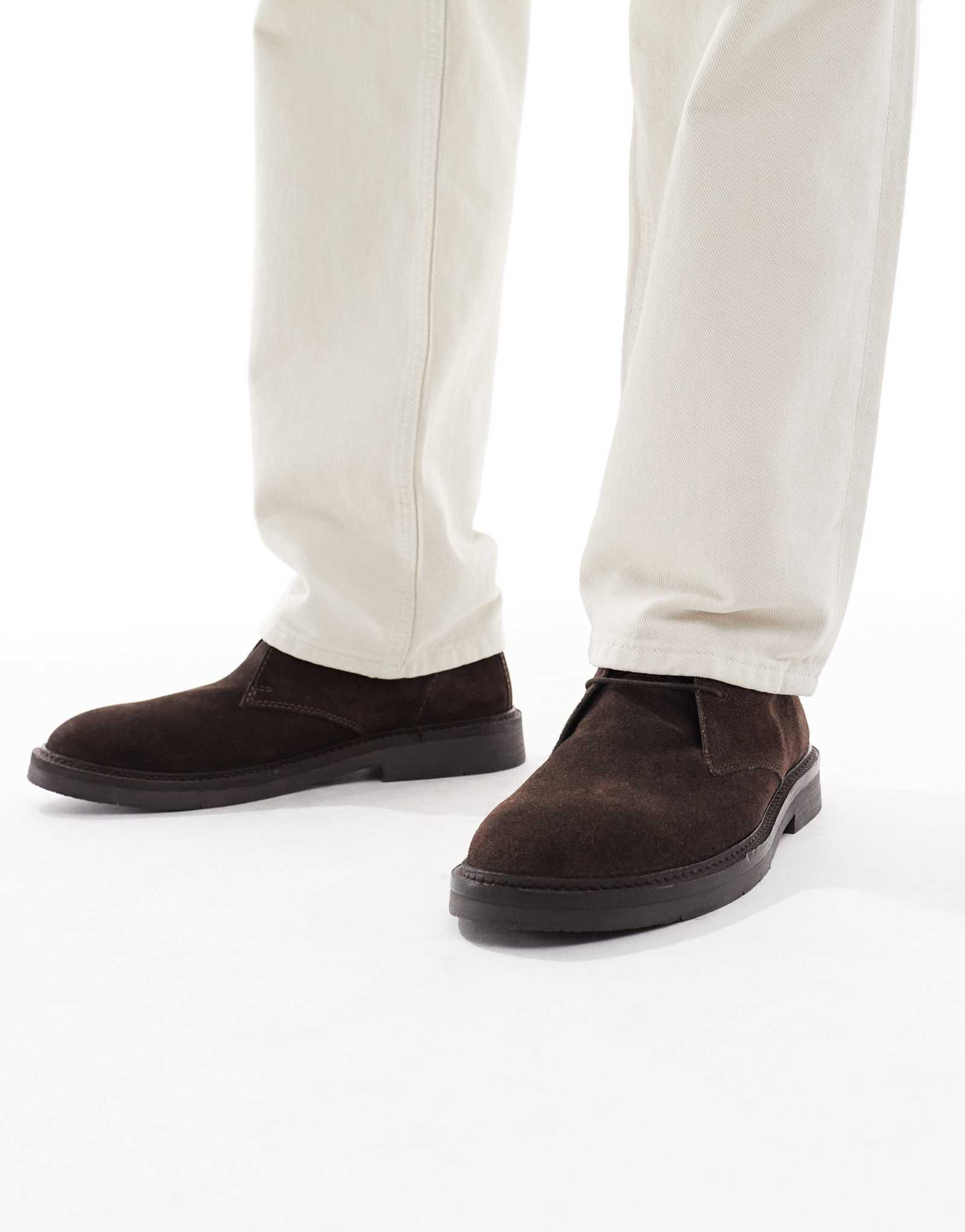 Массивные туфли Schuh Dale на шнуровке из шоколадной замши