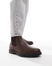 SEQWL round toe chelsea boots in faux suede black