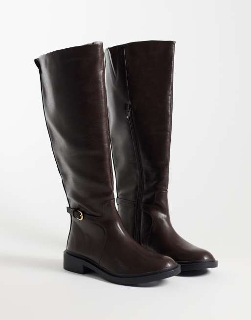 Schuh Daniela botas de montar planas marrón, 2 de 5