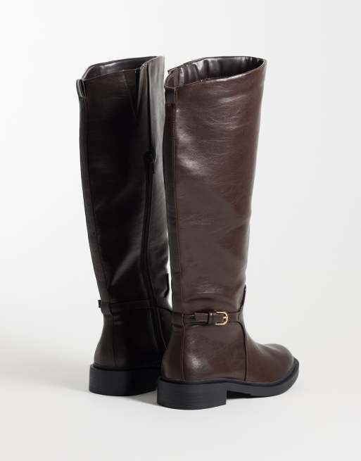 Schuh Daniela flade ridestøvler i brun, 3 af 5