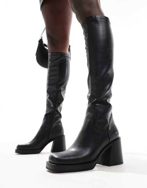 Damenschuhe Schwarze Hohe Schuhe Blockabsatz Schuh – Danielle