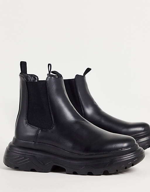 Schuh darnel chunky high chelsea boots in black