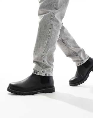 schuh - Dawson - Bottines Chelsea en cuir - Noir | ASOS