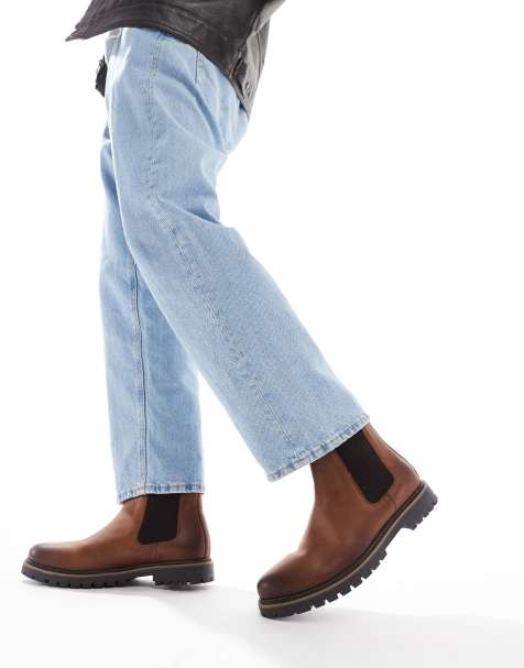 schuh Dawson chelsea boots in brown leather - view 1