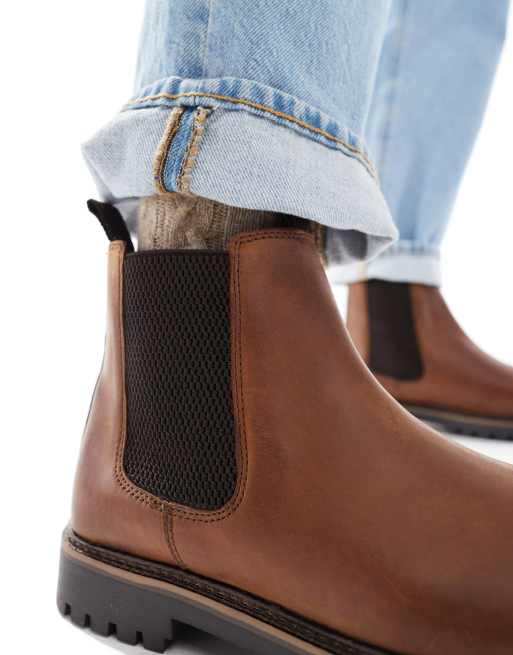 schuh Dawson chelsea boots in brown leather, 3 of 4