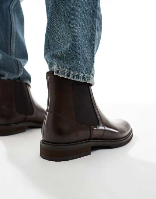 schuh Declan Cheslea boots in chocolate