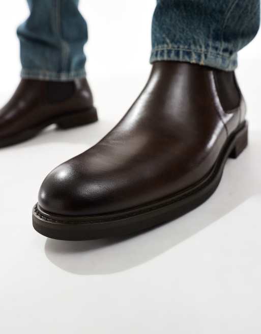 schuh Declan Cheslea boots in chocolate