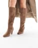 schuh Devlin heeled knee boots in black