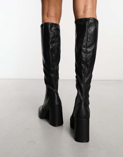 Black skin boots sale