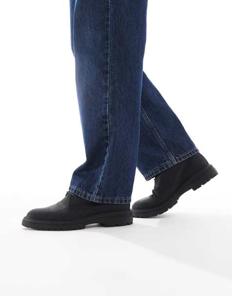 schuh Devin chunky lace up boots in black - view 1
