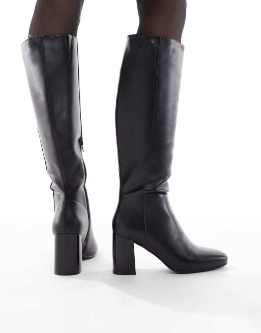 schuh - Devlin - Knielaarzen met hak in zwart, 3 van 4