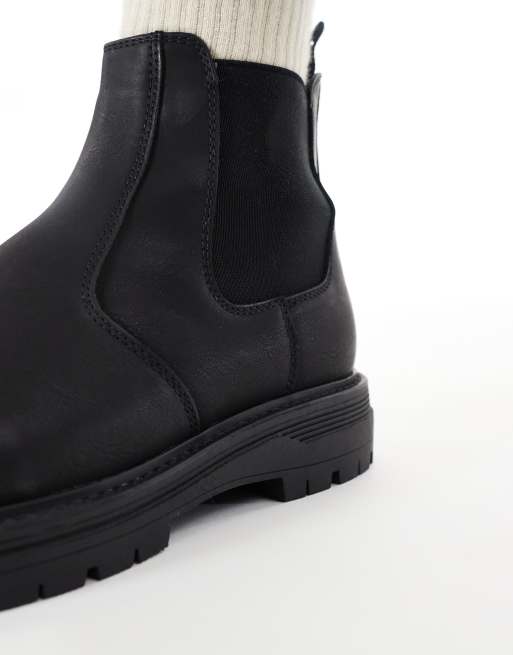 schuh Dion chunky chelsea boots in black, 2 of 4