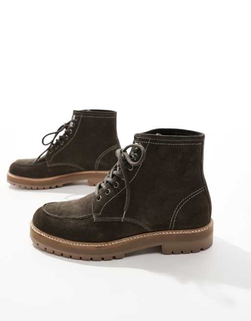 schuh Django chukka boots in grey nubuck ASOS