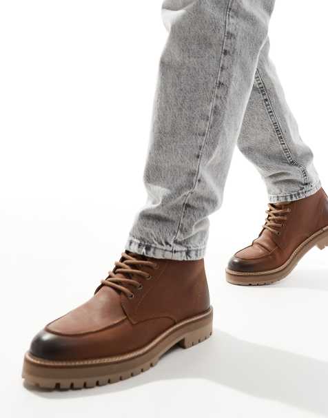 schuh Django chukka boots in tan nubuck - view 1