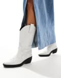 [Schuh] schuh Dora western knee boots in white leather 36 WHITE