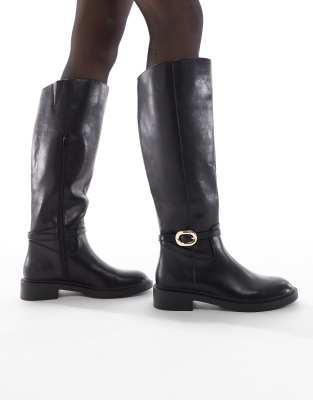 schuh - Dory - Kniehohe Reitstiefel in Schwarz