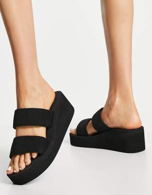 double strap flatform sandals